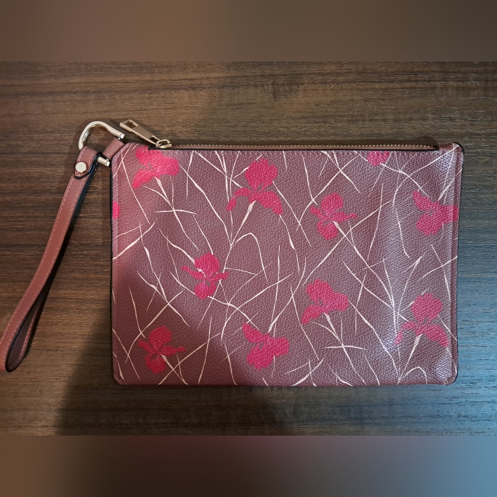 Women's Floral Brown Clutch Bag